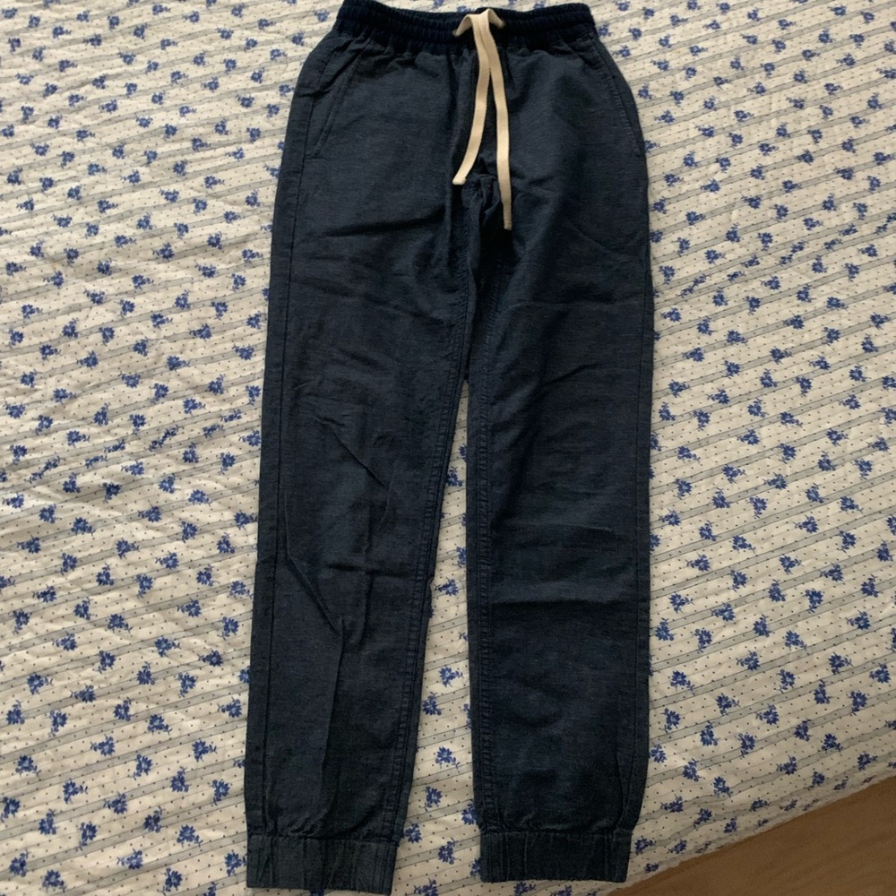 Jcrew denim linen jogger drawstring pants